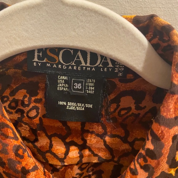 Escada silk blouse, leopard print - Picture 4 of 4
